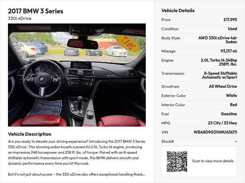 bmw 3 series 2017 WBA8D9G31HNU63675 image bmw 3 series 2017 WBA8D9G31HNU63675 image
